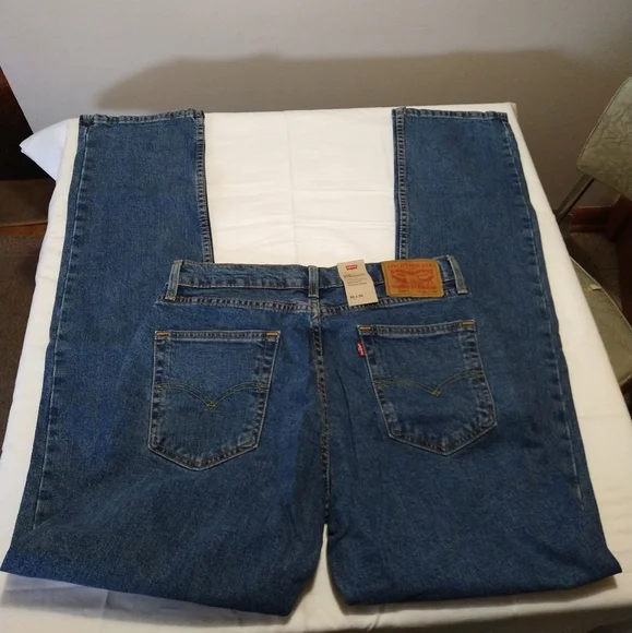 Levi's 514 Medium Indigo Straight Leg Regular Fit Blue Jeans - Picture 9 of 15